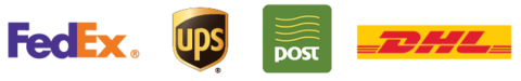 Our delivery partners: FedEx, UPS, An Post and DHL