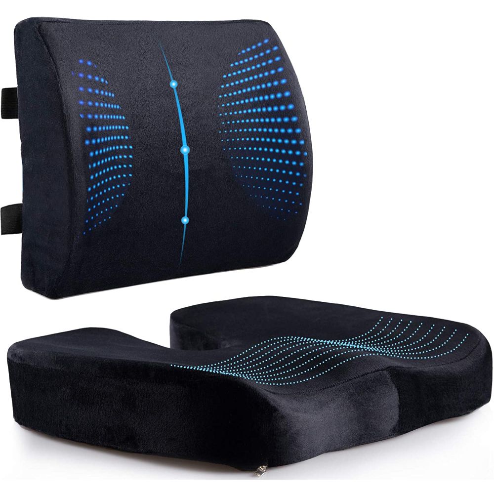 Seat Cushion and Lumbar Support Pillow